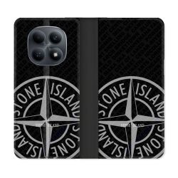Housse Cuir Portefeuille Pour Xiaomi Redmi Note 15 4G Stone Island Gris