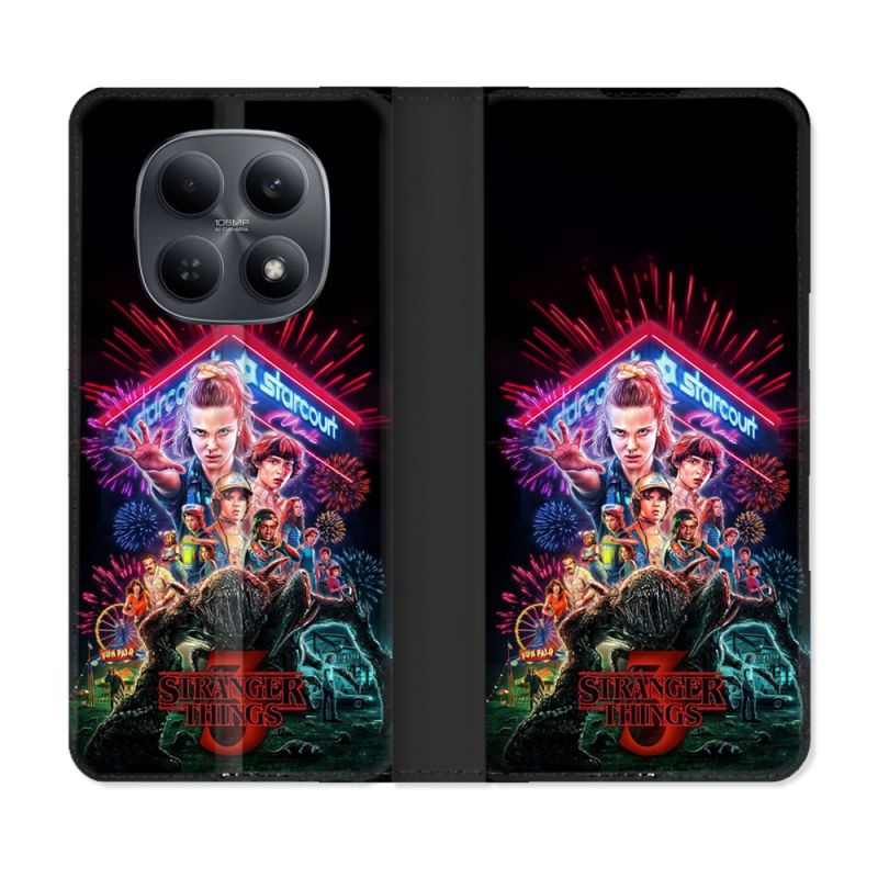 Housse Cuir Portefeuille Pour Xiaomi Redmi Note 15 4G Stranger Things Affiche 3
