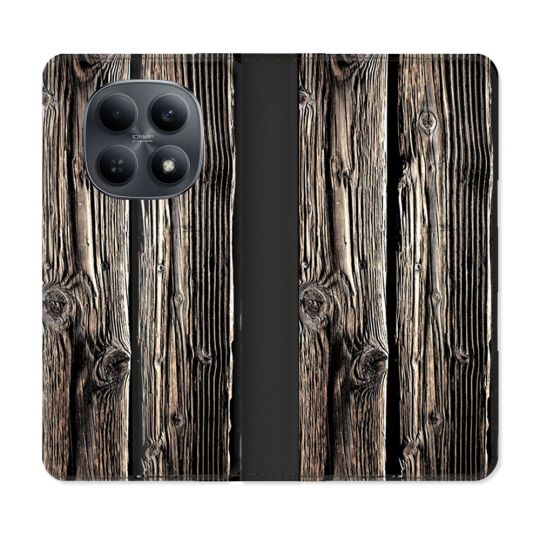 Housse Cuir Portefeuille Pour Xiaomi Redmi Note 15 4G Texture Bois