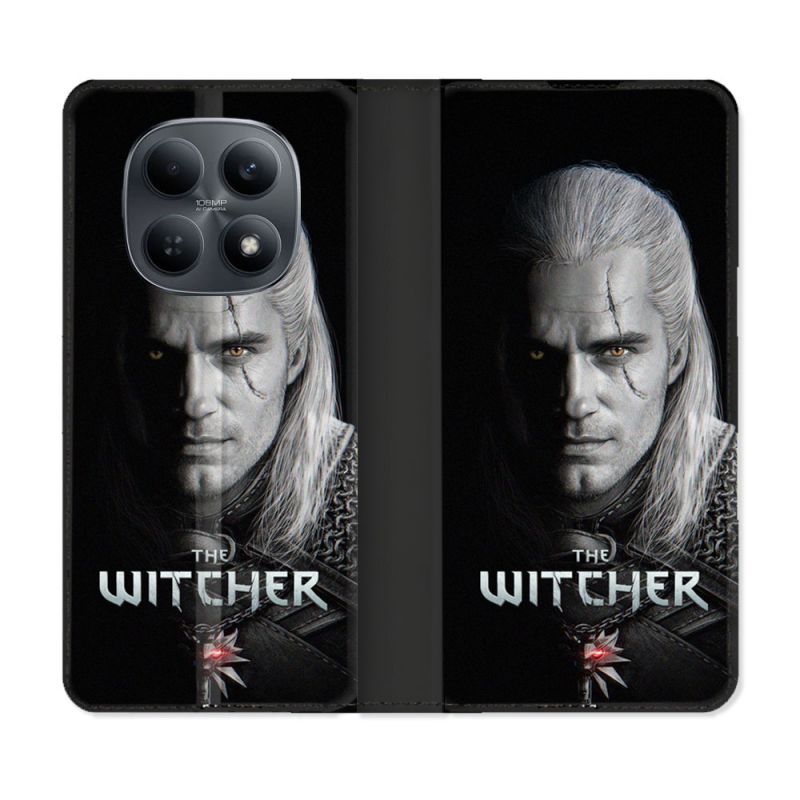 Housse Cuir Portefeuille Pour Xiaomi Redmi Note 15 4G The Witcher Noir