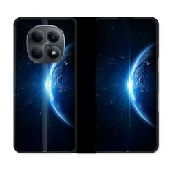 Housse Cuir Portefeuille Pour Xiaomi Redmi Note 15 4G Univers Planete Terre