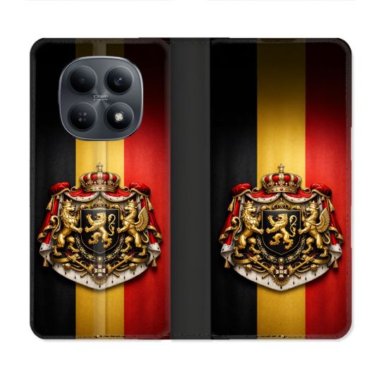 Housse Cuir Portefeuille Pour Xiaomi Redmi Note 15 4G Voyage Drapeau Belgique