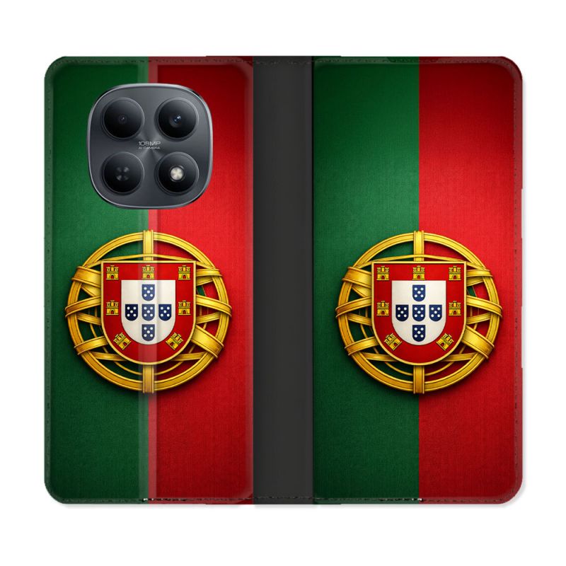 Housse Cuir Portefeuille Pour Xiaomi Redmi Note 15 4G Voyage Drapeau Portugal