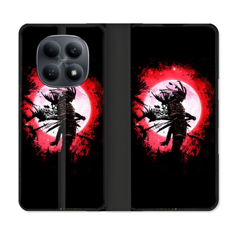 Housse Cuir Portefeuille Pour Xiaomi Redmi Note 15 4G Voyage Japon Samourai