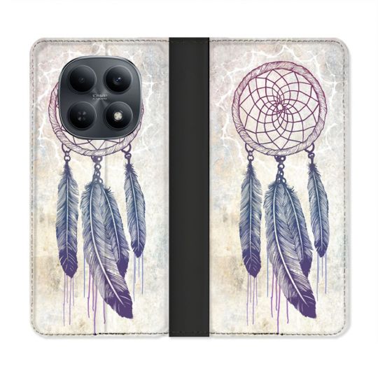 Housse Cuir Portefeuille Pour Xiaomi Redmi Note 15 4G Zen Attrape Reve Blanc