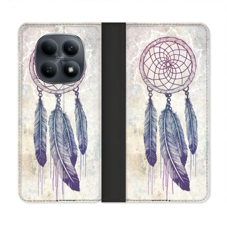 Housse Cuir Portefeuille Pour Xiaomi Redmi Note 15 4G Zen Attrape Reve Blanc