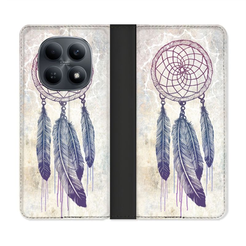 Housse Cuir Portefeuille Pour Xiaomi Redmi Note 15 4G Zen Attrape Reve Blanc