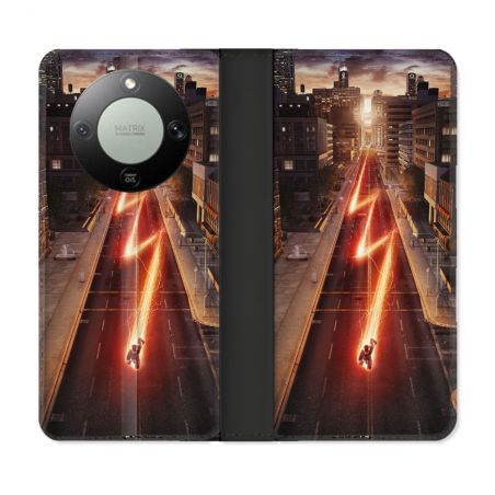 Housse Cuir Portefeuille Pour Honor Magic 8 Lite 5G The Flash City