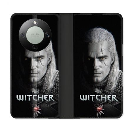 Housse Cuir Portefeuille Pour Honor Magic 8 Lite 5G The Witcher Noir