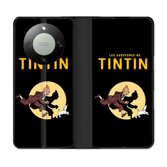 Housse Cuir Portefeuille Pour Honor Magic 8 Lite 5G Tintin Classique