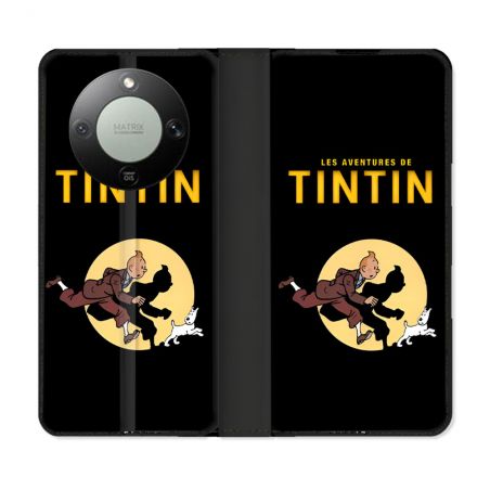 Housse Cuir Portefeuille Pour Honor Magic 8 Lite 5G Tintin Classique