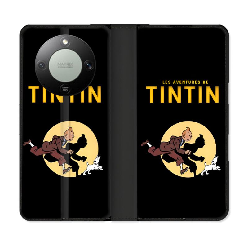 Housse Cuir Portefeuille Pour Honor Magic 8 Lite 5G Tintin Classique