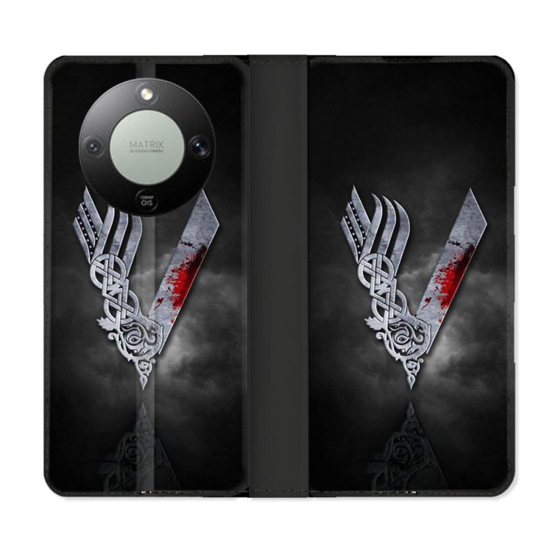 Housse Cuir Portefeuille Pour Honor Magic 8 Lite 5G Viking