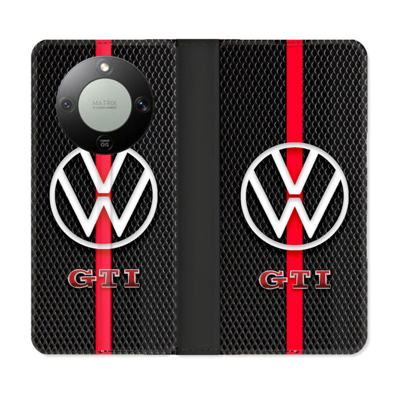 Housse Cuir Portefeuille Pour Honor Magic 8 Lite 5G Volkwagen Line