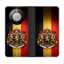 Housse Cuir Portefeuille Pour Honor Magic 8 Lite 5G Voyage Drapeau Belgique