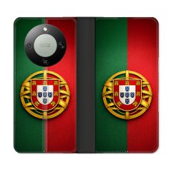 Housse Cuir Portefeuille Pour Honor Magic 8 Lite 5G Voyage Drapeau Portugal
