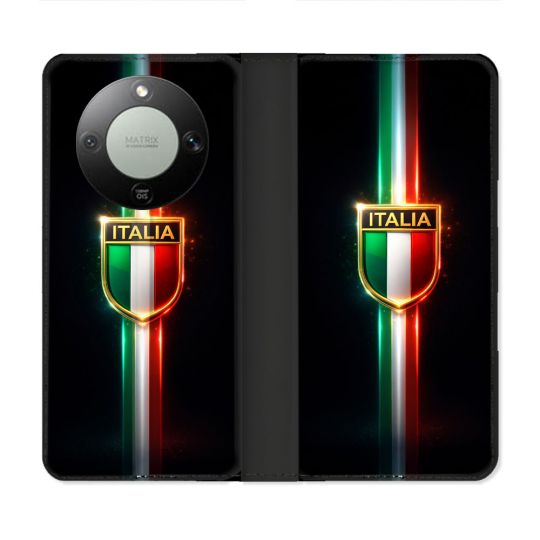 Housse Cuir Portefeuille Pour Honor Magic 8 Lite 5G Voyage Italie 3 sur Noir