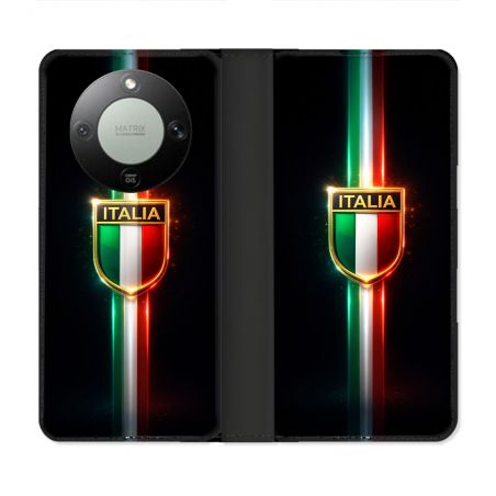 Housse Cuir Portefeuille Pour Honor Magic 8 Lite 5G Voyage Italie 3 sur Noir