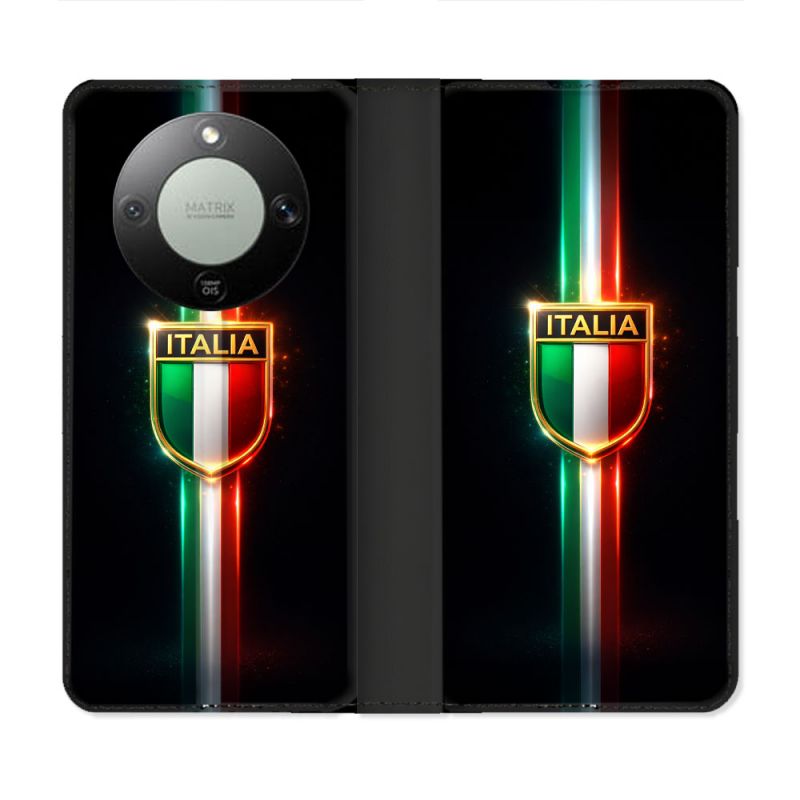 Housse Cuir Portefeuille Pour Honor Magic 8 Lite 5G Voyage Italie 3 sur Noir