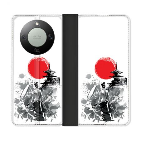 Housse Cuir Portefeuille Pour Honor Magic 8 Lite 5G Voyage Japon Femme