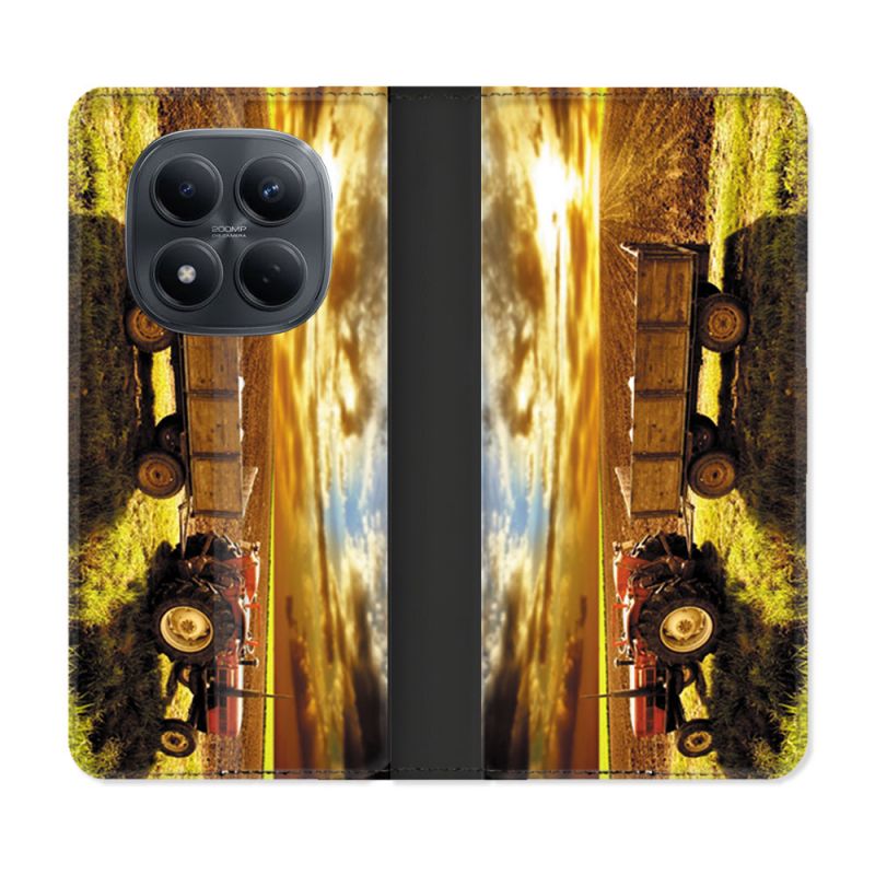 Housse Cuir Portefeuille Pour Xiaomi Redmi Note 15 Pro 4G Agriculture Tracteur Color