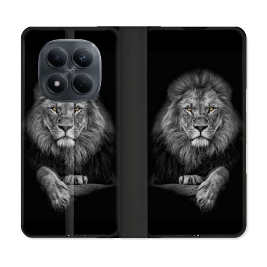 Housse Cuir Portefeuille Pour Xiaomi Redmi Note 15 Pro 4G Animal Lion Majestueux