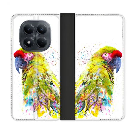 Housse Cuir Portefeuille Pour Xiaomi Redmi Note 15 Pro 4G Animal Perroquet Jaune