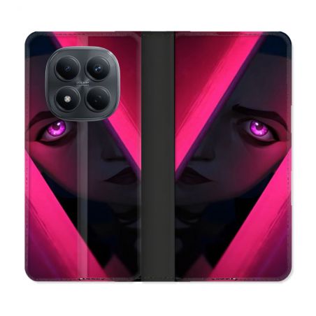 Housse Cuir Portefeuille Pour Xiaomi Redmi Note 15 Pro 4G Arcane Jinx Rose