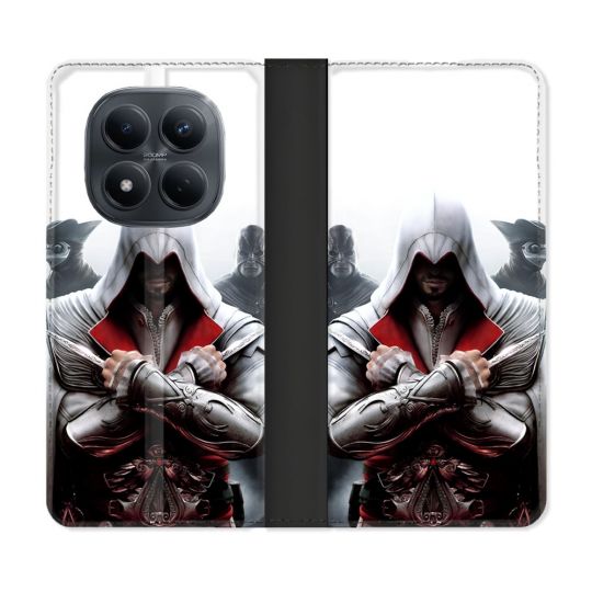 Housse Cuir Portefeuille Pour Xiaomi Redmi Note 15 Pro 4G Assassin Creed Mask