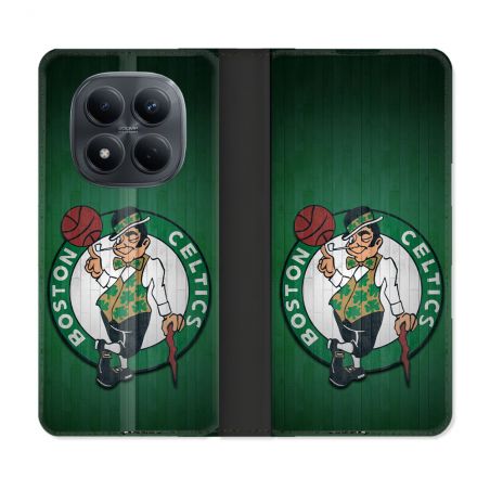 Housse Cuir Portefeuille Pour Xiaomi Redmi Note 15 Pro 4G Basket Boston Celtics