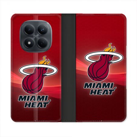 Housse Cuir Portefeuille Pour Xiaomi Redmi Note 15 Pro 4G Basket Miami Heat