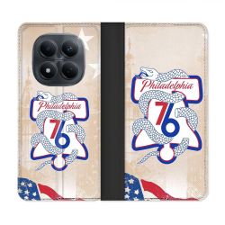 Housse Cuir Portefeuille Pour Xiaomi Redmi Note 15 Pro 4G Basket Philadelphia 76ers