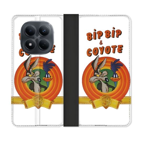 Housse Cuir Portefeuille Pour Xiaomi Redmi Note 15 Pro 4G Bip Bip Coyote