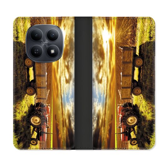 Housse Cuir Portefeuille Pour Xiaomi Redmi Note 15 5G Agriculture Tracteur Color