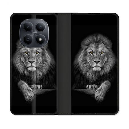 Housse Cuir Portefeuille Pour Xiaomi Redmi Note 15 5G Animal Lion Majestueux