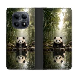 Housse Cuir Portefeuille Pour Xiaomi Redmi Note 15 5G Animal Panda Reflet