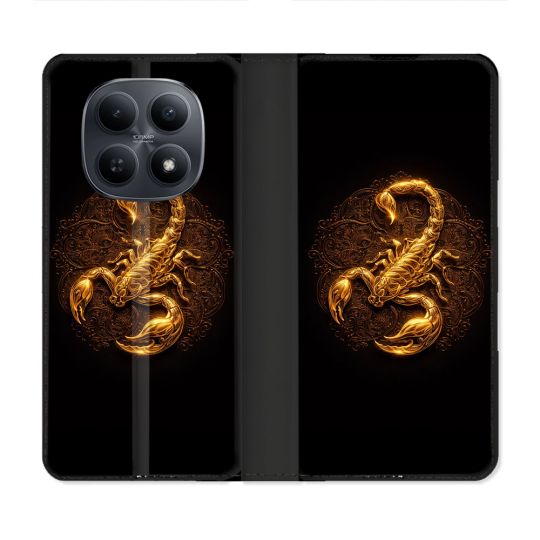 Housse Cuir Portefeuille Pour Xiaomi Redmi Note 15 5G Animal Scorpion Fresque 2026