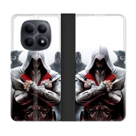 Housse Cuir Portefeuille Pour Xiaomi Redmi Note 15 5G Assassin Creed Mask