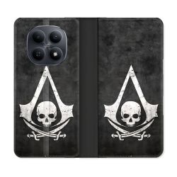 Housse Cuir Portefeuille Pour Xiaomi Redmi Note 15 5G Assassin Creed Tete Mort