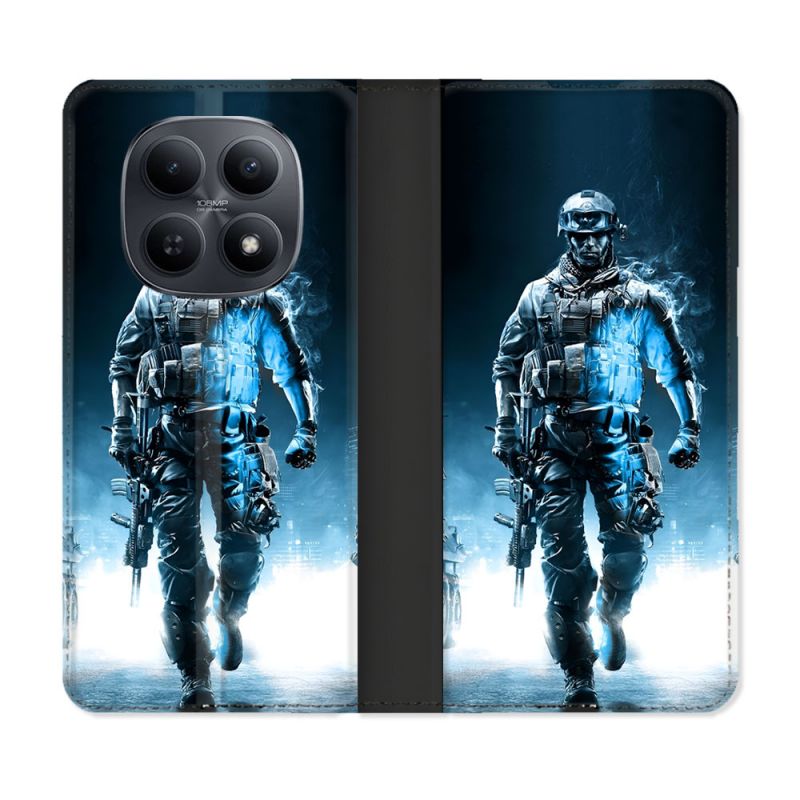 Housse Cuir Portefeuille Pour Xiaomi Redmi Note 15 5G Call Of Duty Guerrier