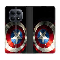Housse Cuir Portefeuille Pour Xiaomi Redmi Note 15 5G Captain America Bouclier
