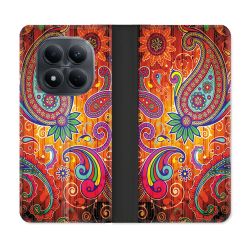 Housse Cuir Portefeuille Pour Xiaomi Redmi Note 15 Pro 4G Fleur Psychedelic