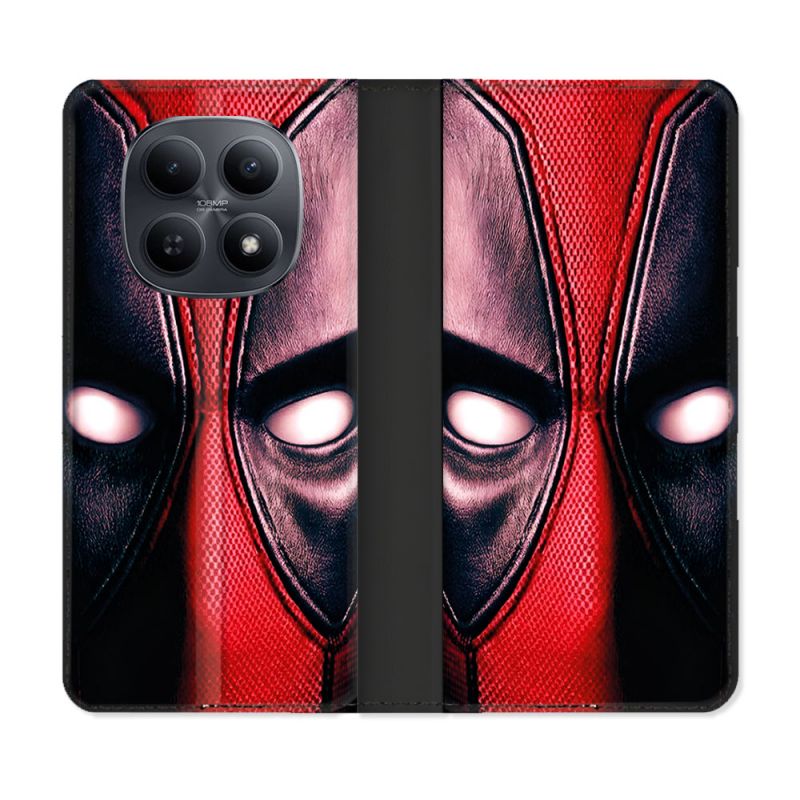 Housse Cuir Portefeuille Pour Xiaomi Redmi Note 15 5G Deadpool Yeux