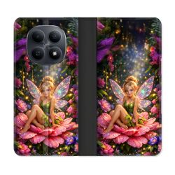 Housse Cuir Portefeuille Pour Xiaomi Redmi Note 15 5G Fantastique Fee Fleur