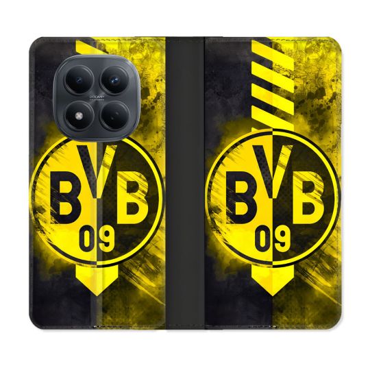 Housse Cuir Portefeuille Pour Xiaomi Redmi Note 15 Pro 4G Foot Dortmund