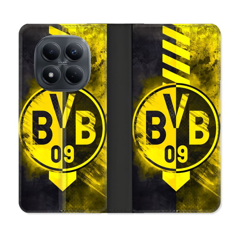Housse Cuir Portefeuille Pour Xiaomi Redmi Note 15 Pro 4G Foot Dortmund