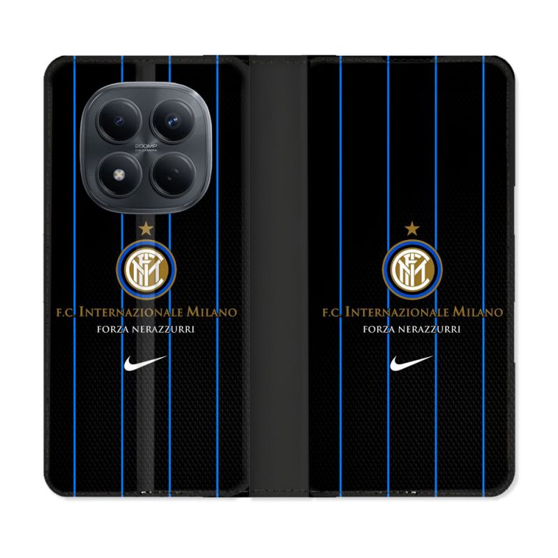 Housse Cuir Portefeuille Pour Xiaomi Redmi Note 15 Pro 4G Foot Inter Milan