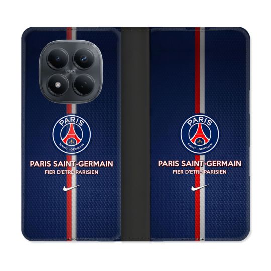 Housse Cuir Portefeuille Pour Xiaomi Redmi Note 15 Pro 4G Foot PSG Fier