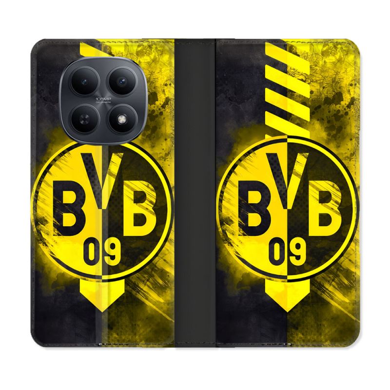 Housse Cuir Portefeuille Pour Xiaomi Redmi Note 15 5G Foot Dortmund