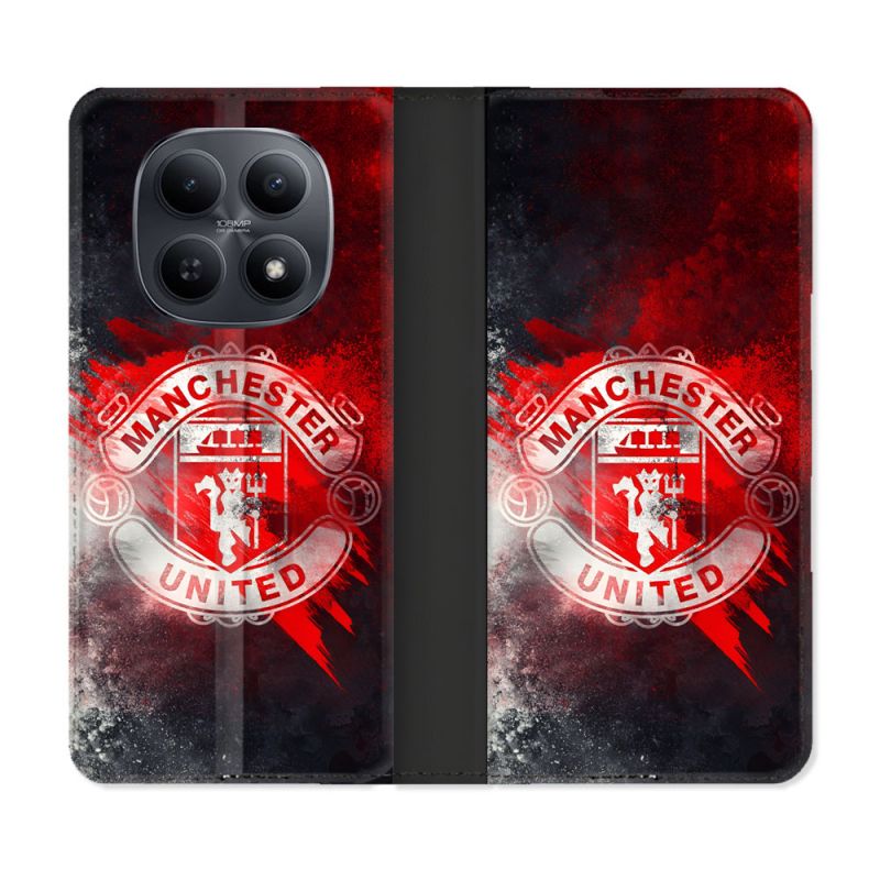 Housse Cuir Portefeuille Pour Xiaomi Redmi Note 15 5G Foot Manchester United